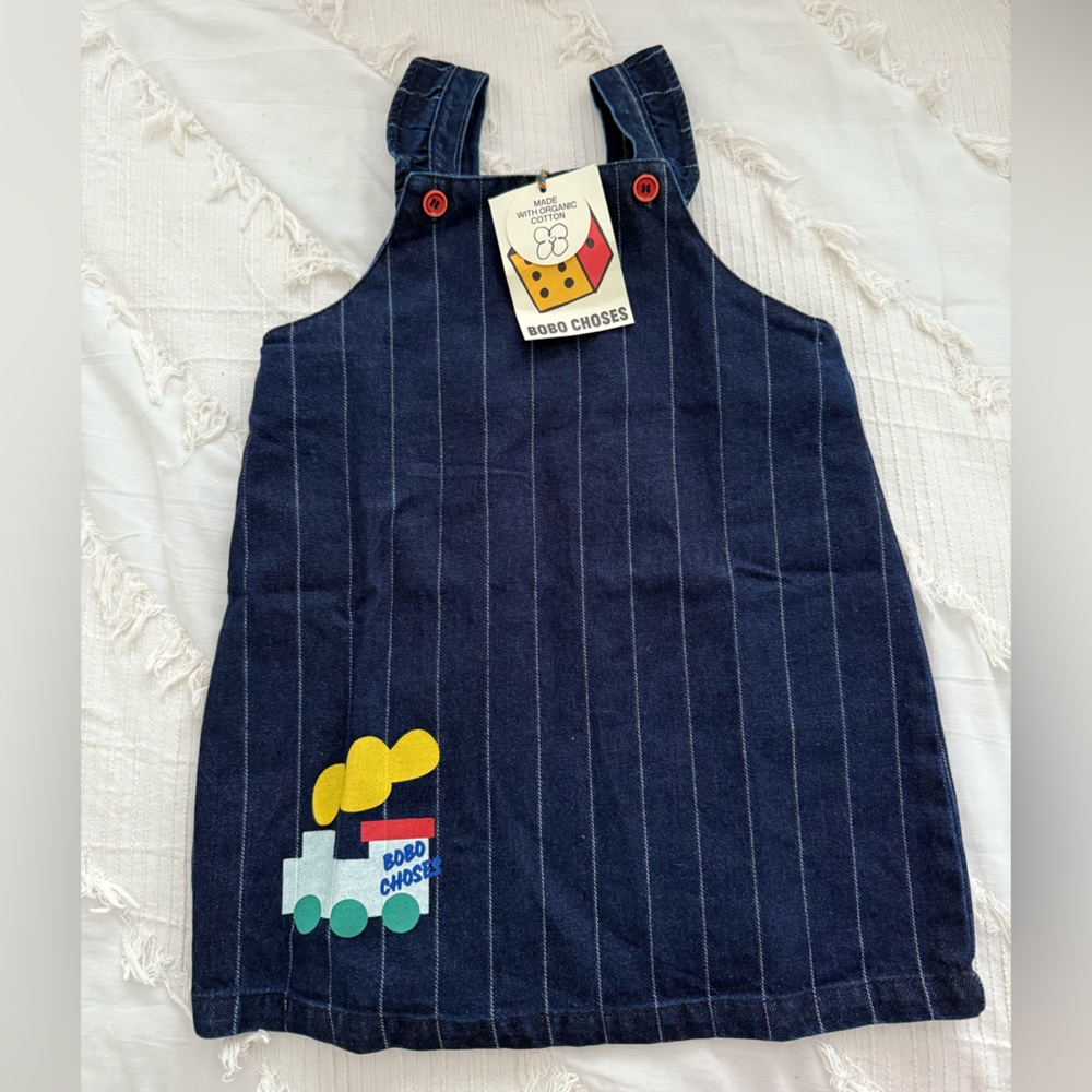 Bobo Choses Navy Striped Romper